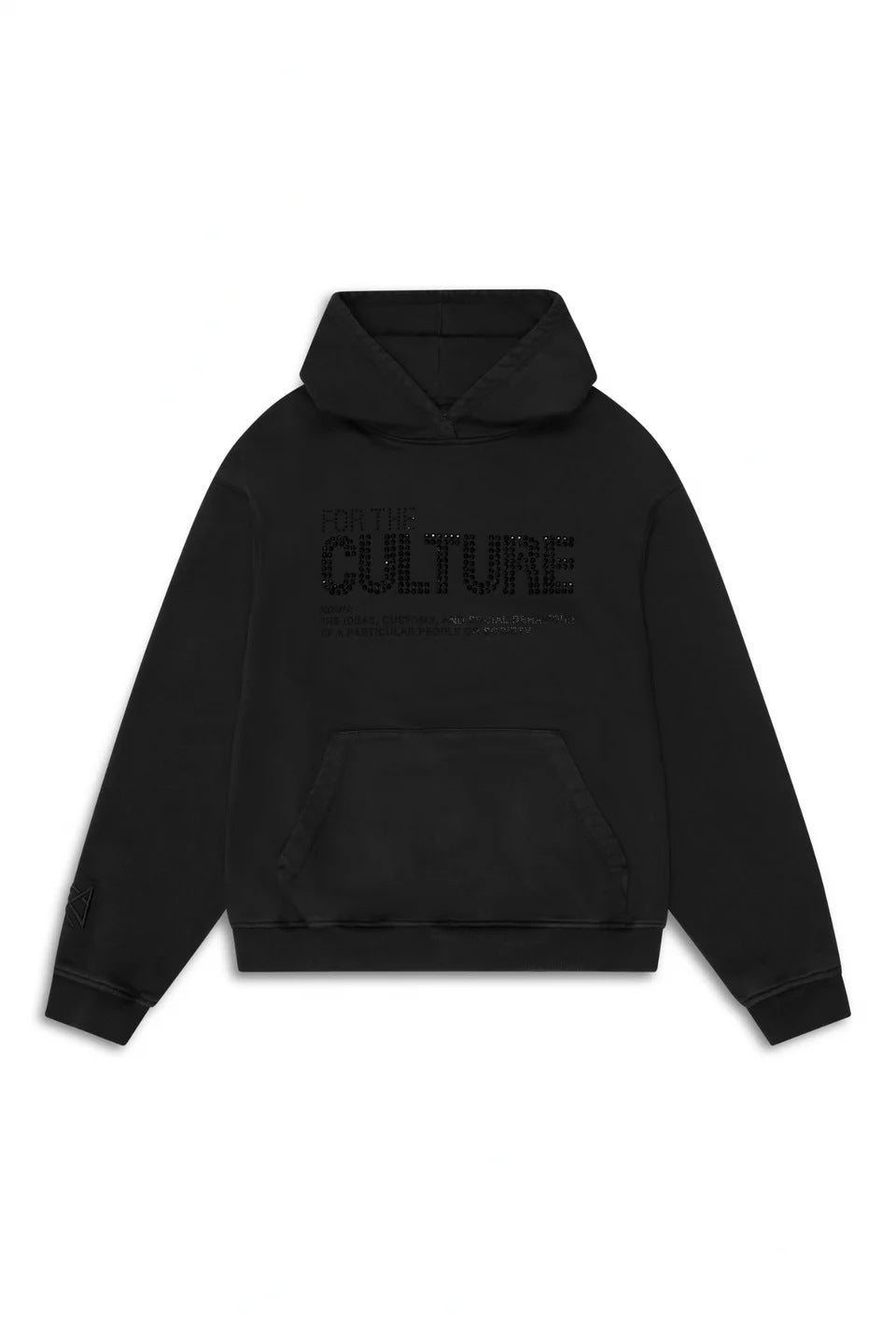 Rhinestone Letter Pullover Hoodie