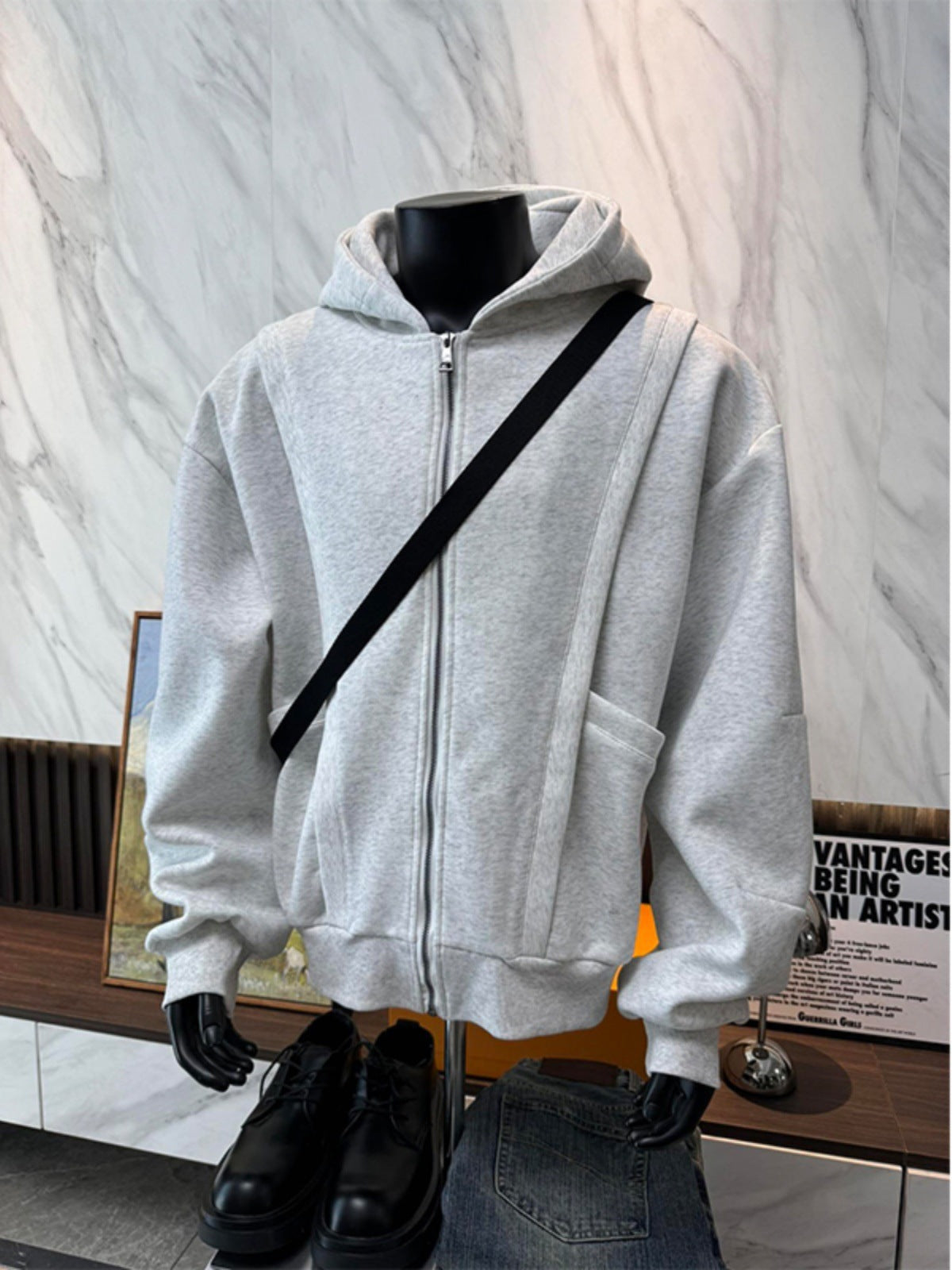 Mens Heavyweight Zip Hoodie Jacket