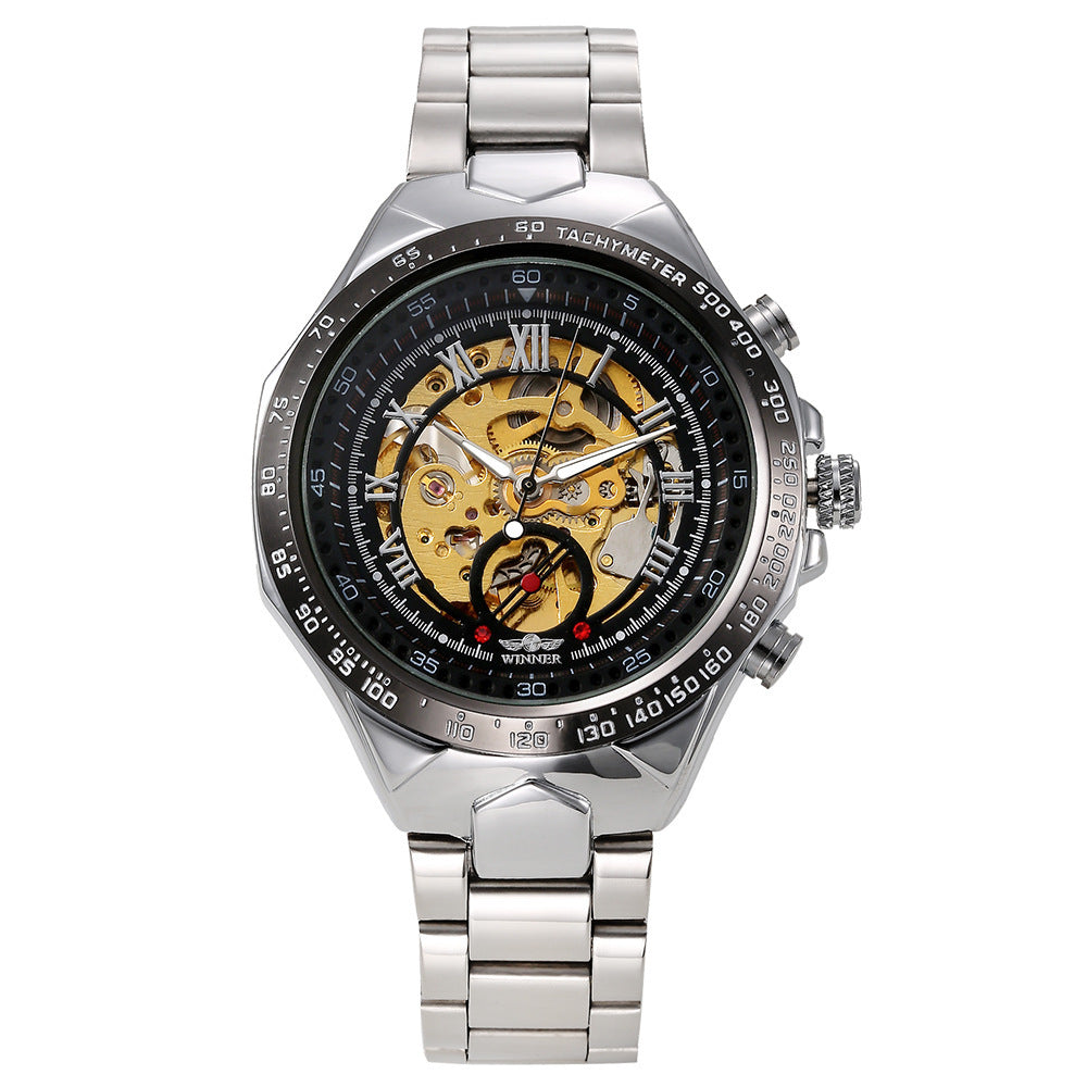 Mens Gold Mechanical Watch